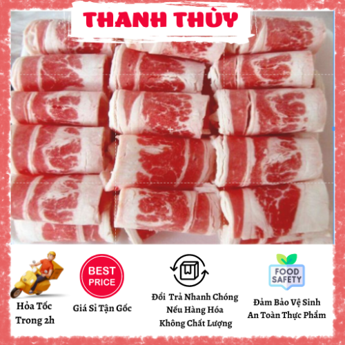 Ba Rọi Bò Mỹ Cuộn Tròn Sẵn (500g)